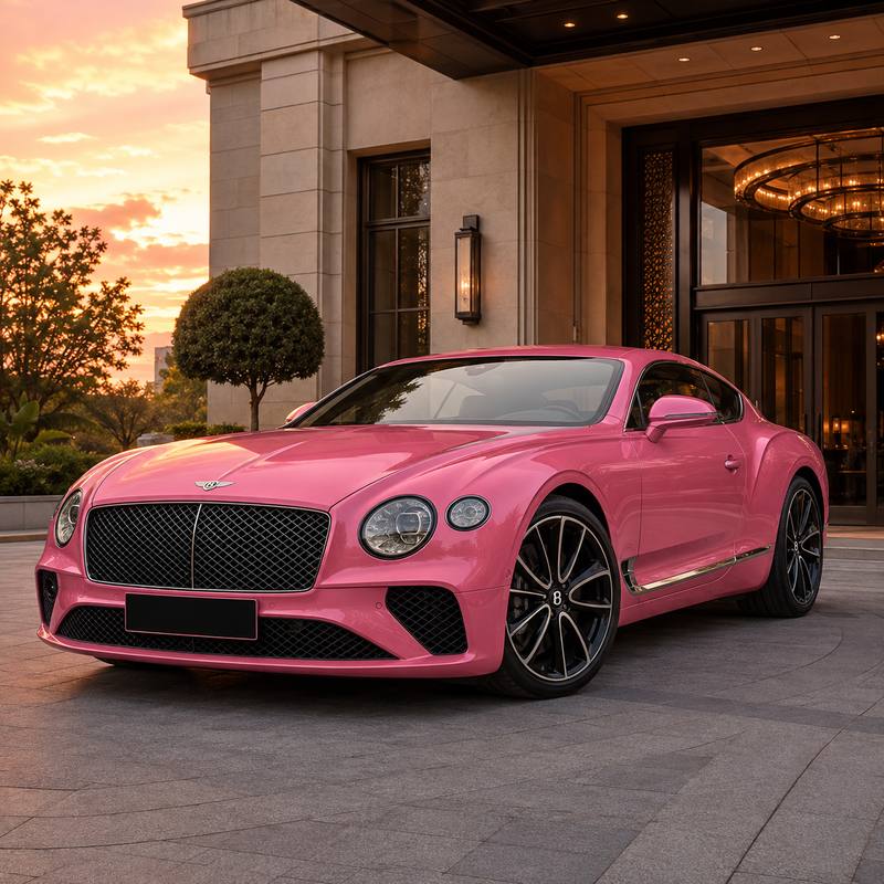 TPU Passionate Pink Paint Finish - Bentley Vinyl Wrap