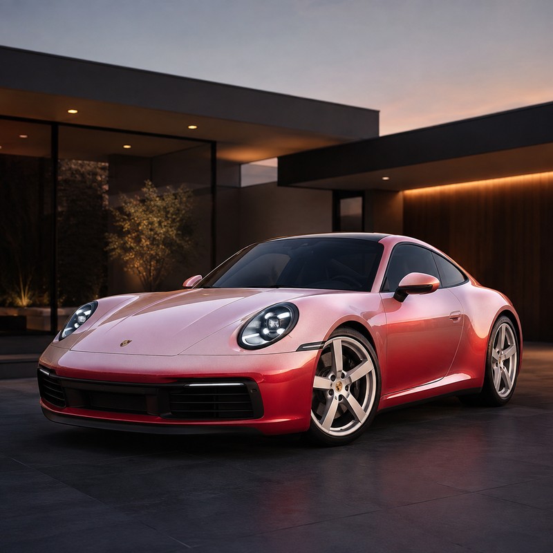 TPU Diamond White Shift Red Vinyl Wrap