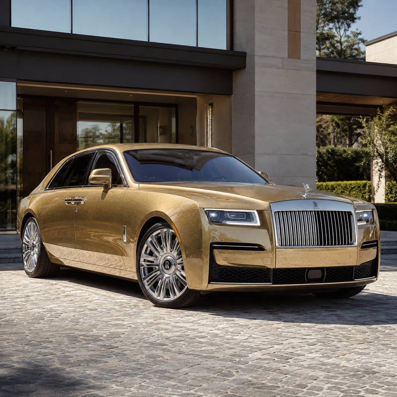 TPU Transparent Diamond Gold Vinyl Wrap