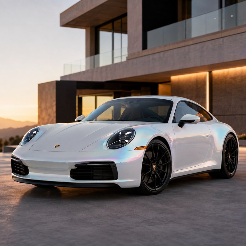 TPU Laser White Vinyl Wrap