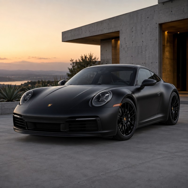 TPU Satin Ceramic Black Vinyl Wrap
