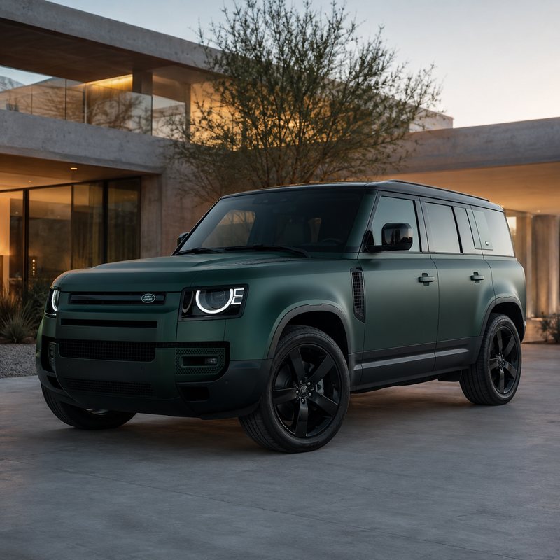 TPU Ultra-Matte Metallic Jet Green Vinyl Wrap