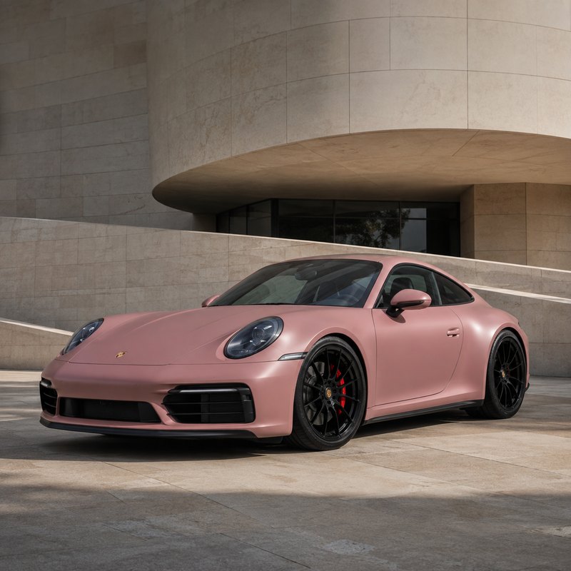 TPU Matte Liquid Metal Shell Pink Vinyl Wrap