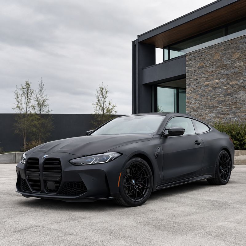 TPU Matte Interstellar Black Vinyl Wrap