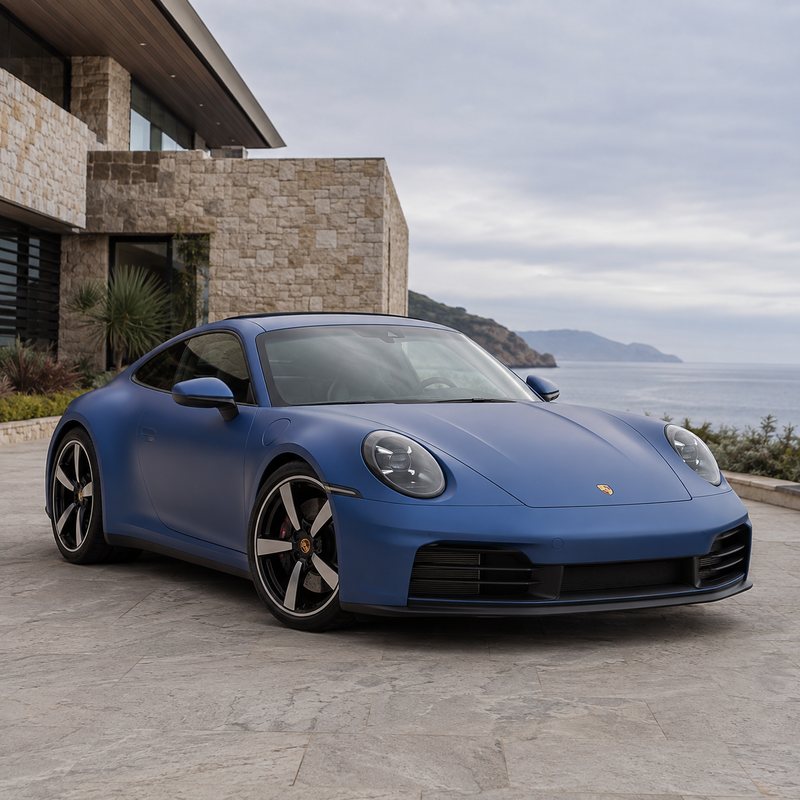 TPU Matte Blue Enchanting Gold Vinyl Wrap