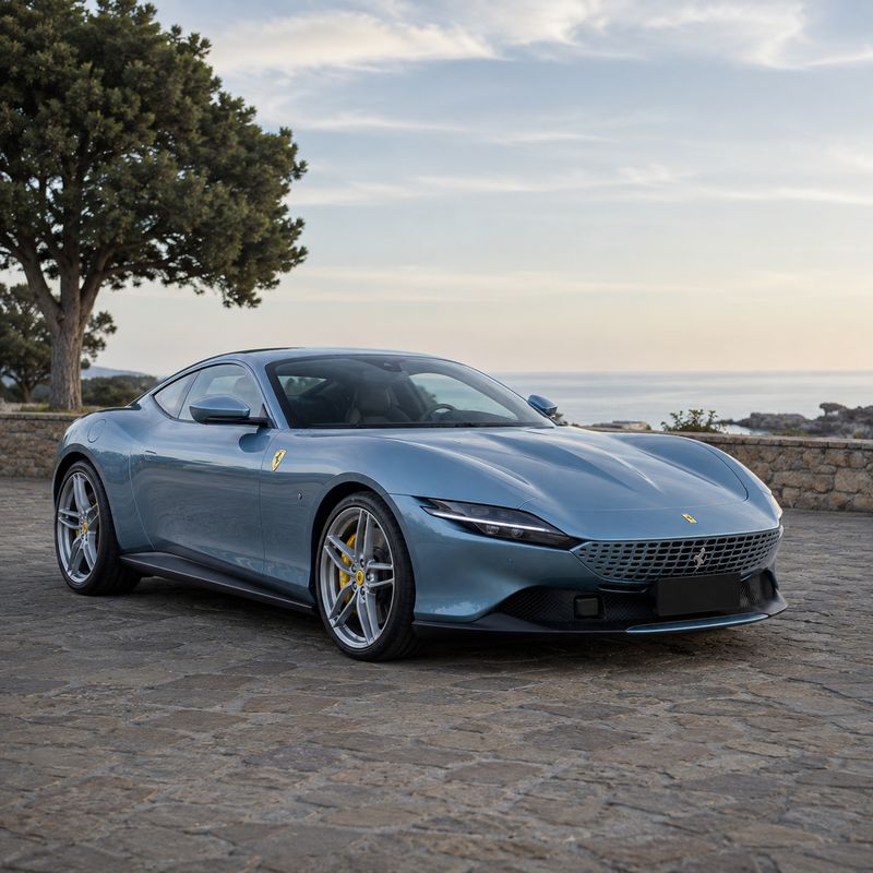 TPU Metal Mist Blue - Ferrari Vinyl Wrap view 2