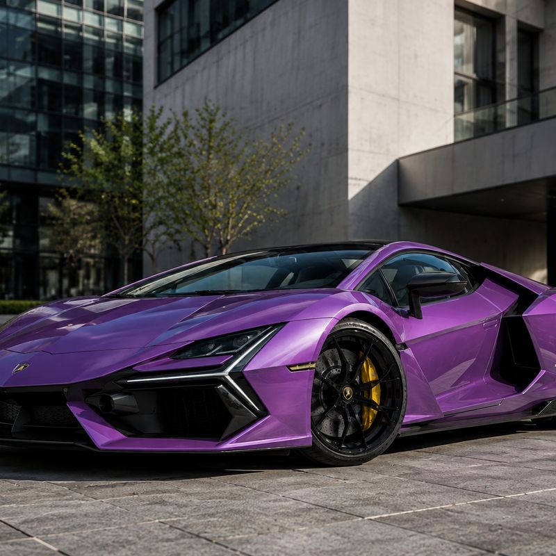 TPU Explosion Purple - Lamborghini Vinyl Wrap view 2