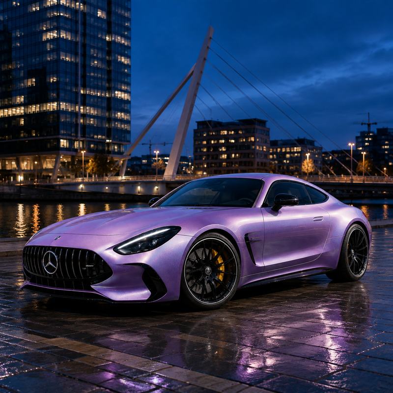 TPU Diamond White Shift Purple Vinyl Wrap view 2