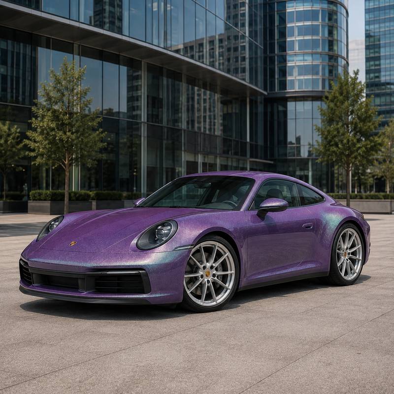 TPU Aurora Diamond - Green Purple Vinyl Wrap view 2