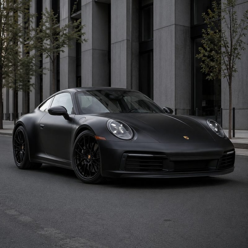 TPU Satin Ceramic Black Vinyl Wrap view 2