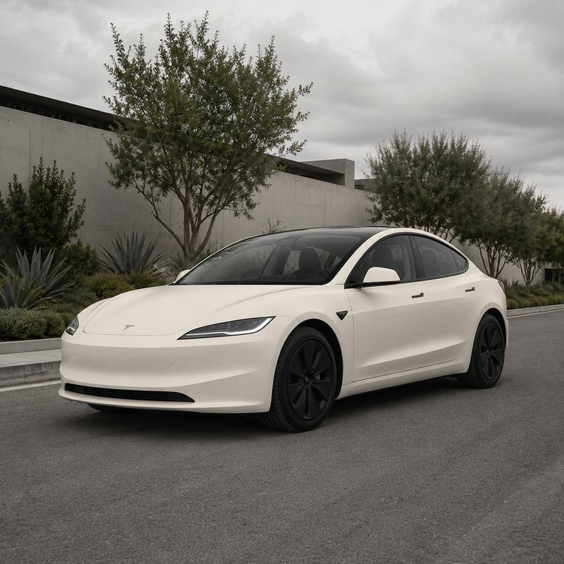 TPU Ultra-Matte Liquid Metal Crescent White Vinyl Wrap view 2