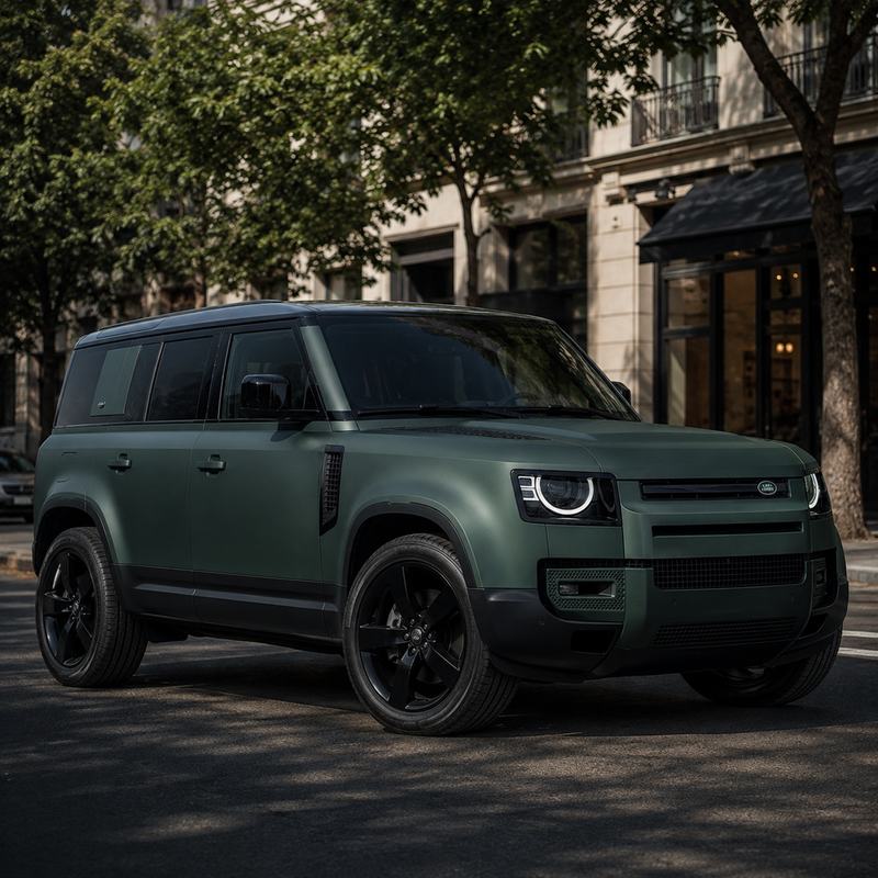 TPU Ultra-Matte Metallic Jet Green Vinyl Wrap view 2