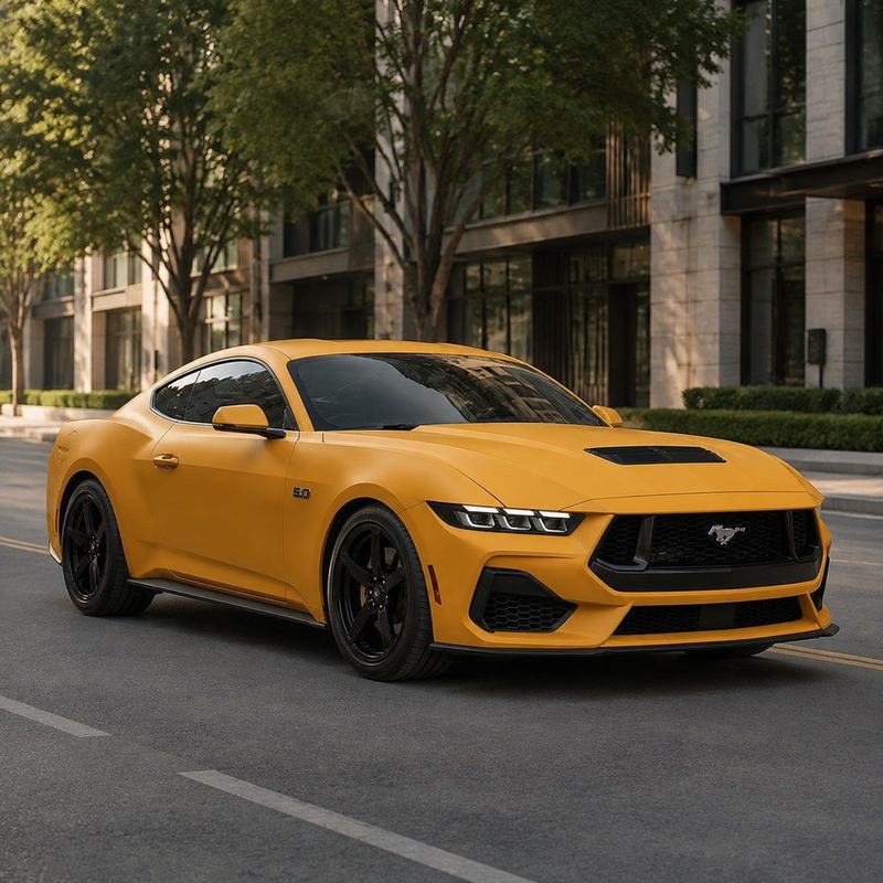 TPU Matte Maple Leaf Yellow Vinyl Wrap view 2