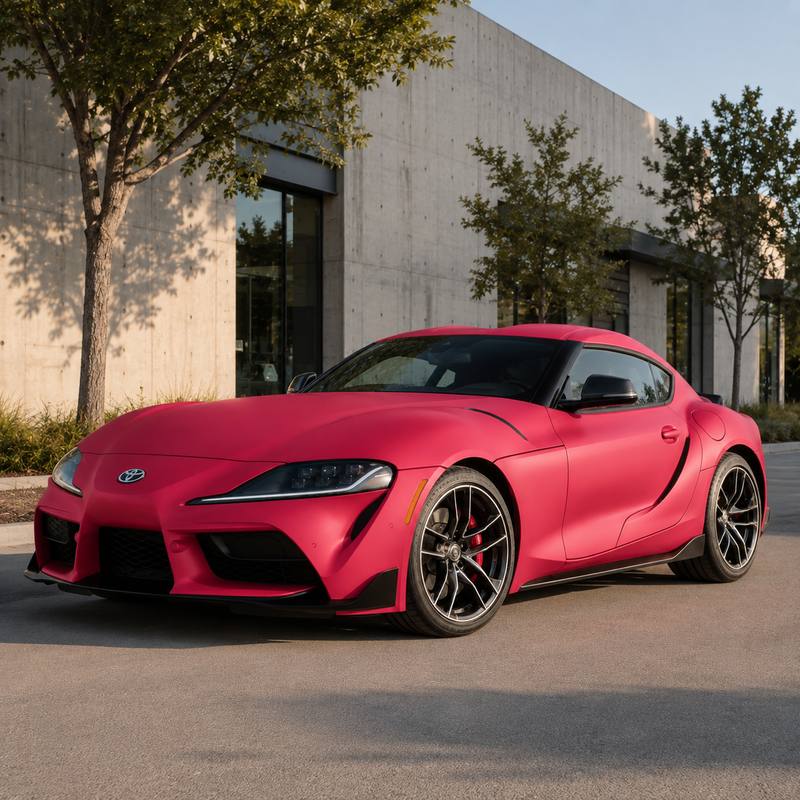 TPU Brilliant Magenta (Matte) Vinyl Wrap view 2