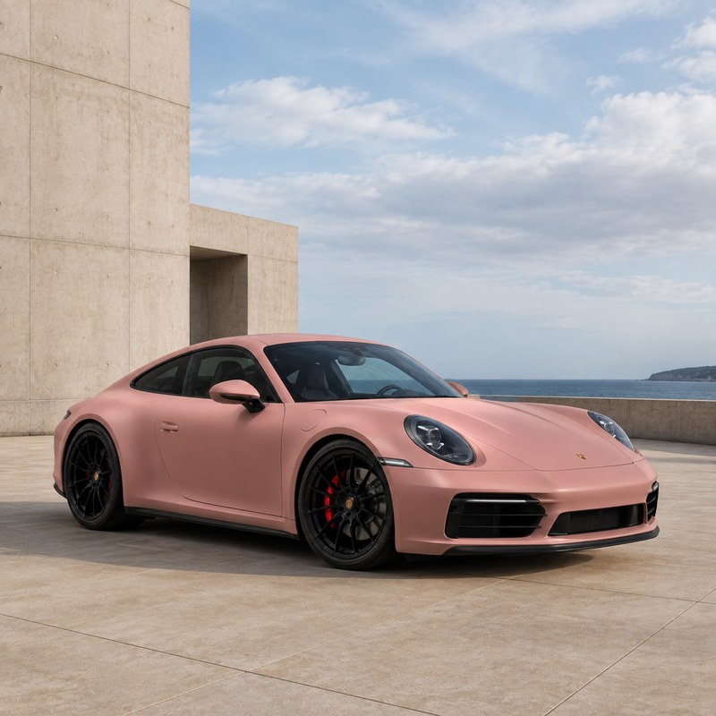 TPU Matte Liquid Metal Shell Pink Vinyl Wrap view 2