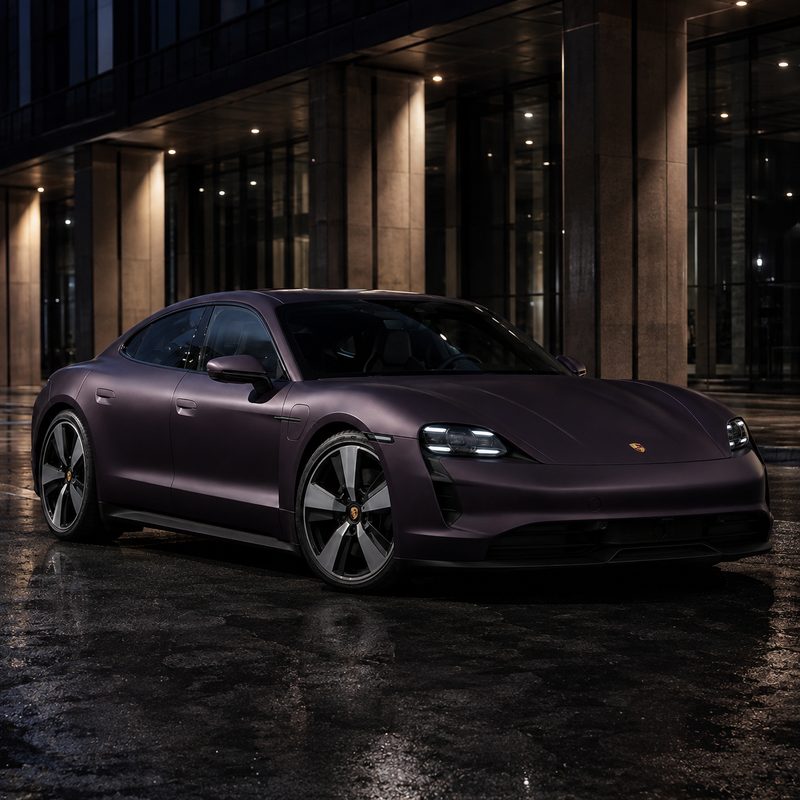 TPU Satin Black Pinot Purple Vinyl Wrap view 2