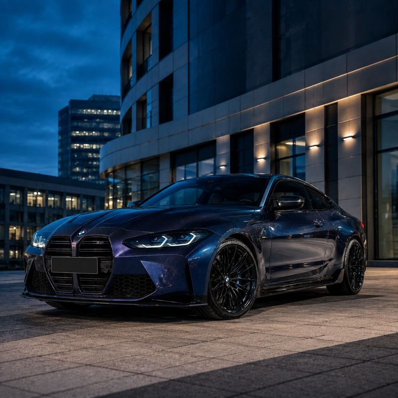 TPU Laser Carbon Fiber Deep Blue Vinyl Wrap view 2