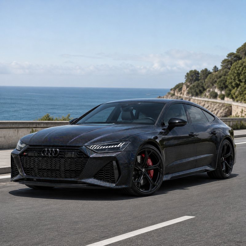 TPU Laser Carbon Fiber Black Vinyl Wrap view 2
