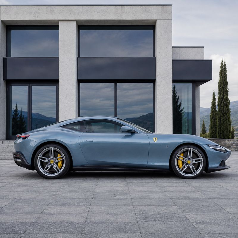 TPU Metal Mist Blue - Ferrari Vinyl Wrap view 4