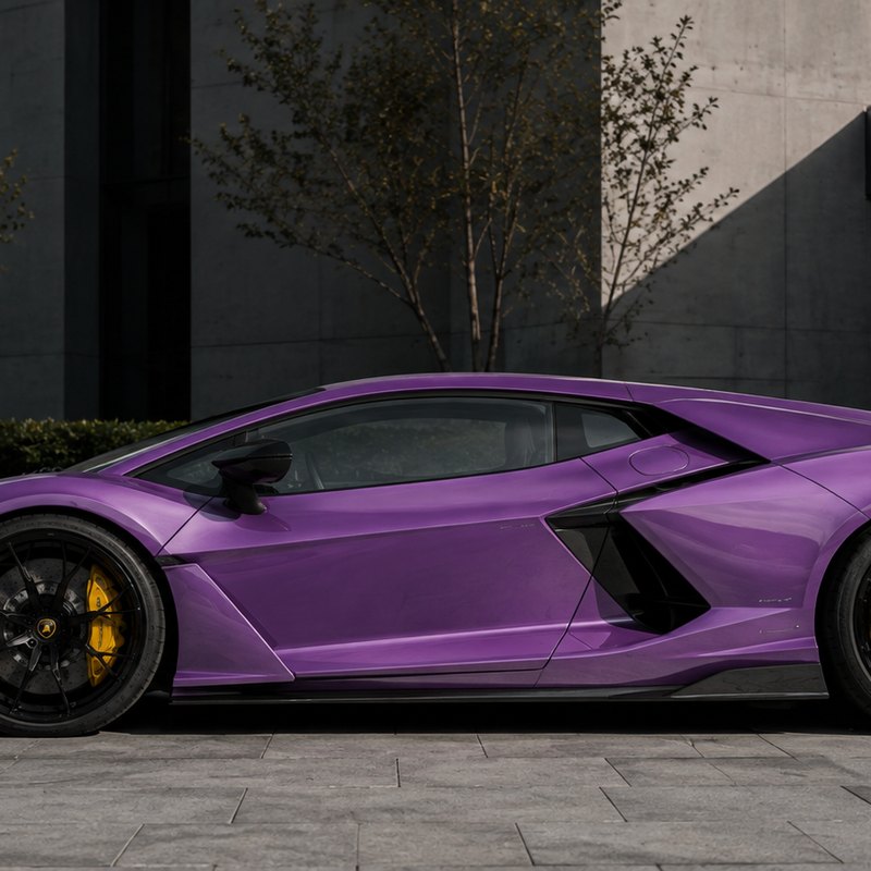 TPU Explosion Purple - Lamborghini Vinyl Wrap view 4