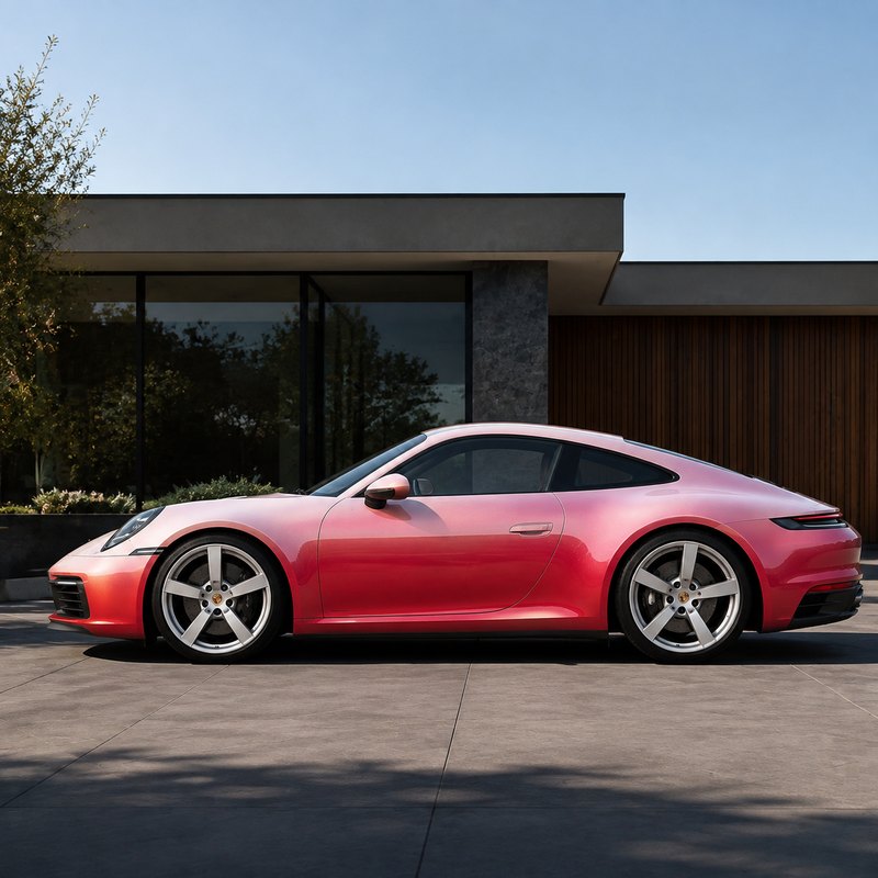 TPU Diamond White Shift Red Vinyl Wrap view 4