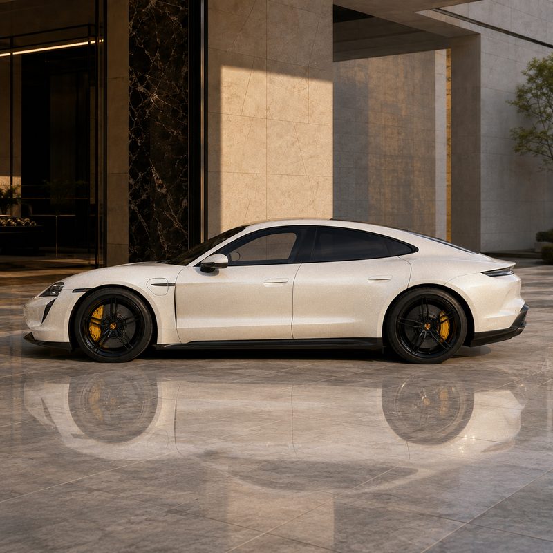 TPU Diamond White Shift Gold Vinyl Wrap view 4