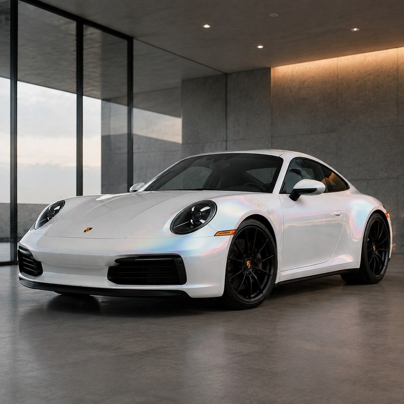 TPU Laser White Vinyl Wrap view 4