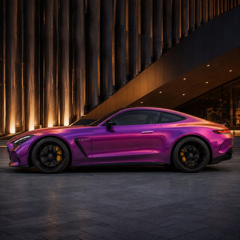 TPU Chameleon-Gold Red Purple Vinyl Wrap view 4