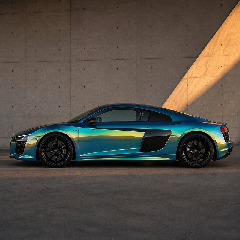 TPU Chameleon-Blue Green Gold Vinyl Wrap view 4