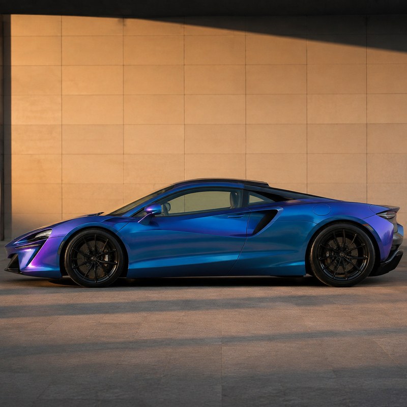 TPU Chameleon-Green Blue Purple Vinyl Wrap view 4
