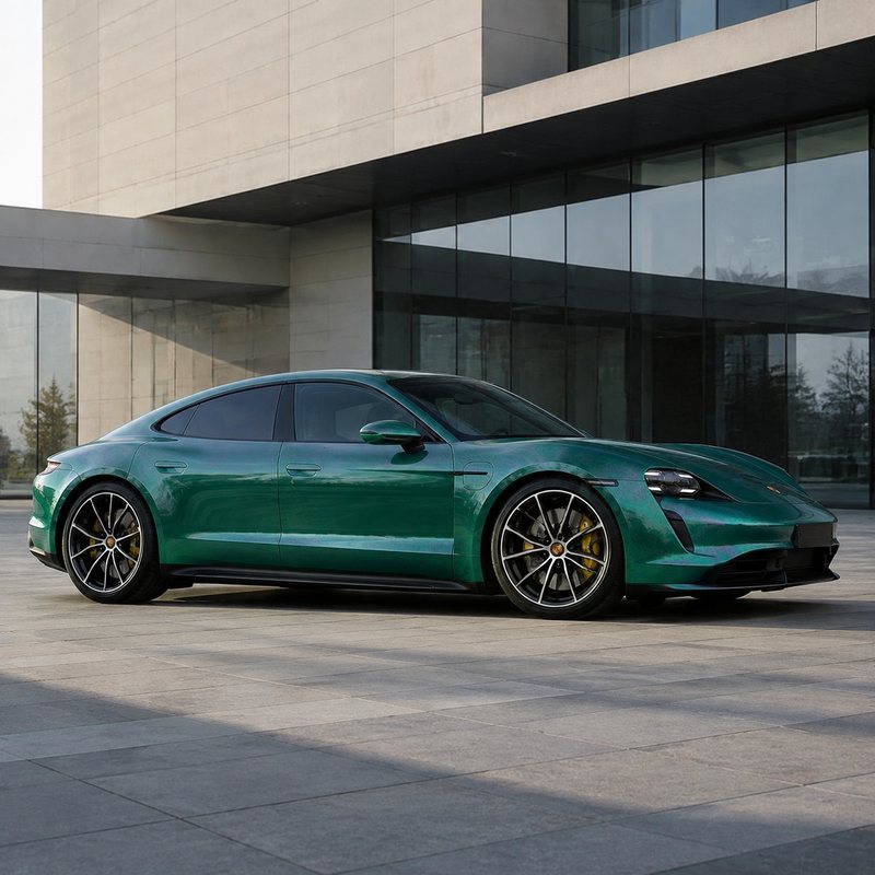 TPU Aurora Diamond Green Vinyl Wrap view 4