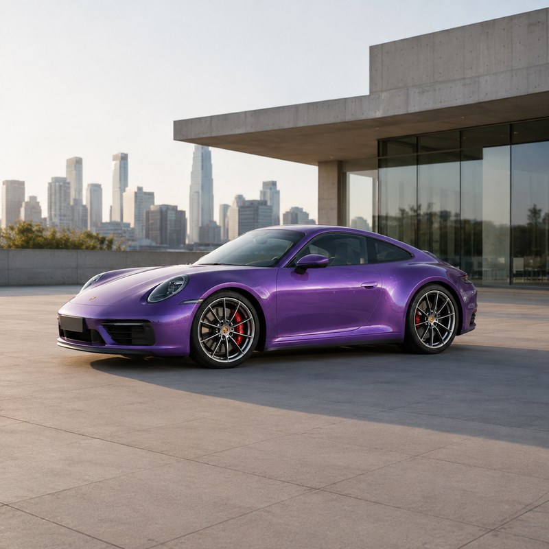 TPU Aurora Diamond Purple Vinyl Wrap view 4