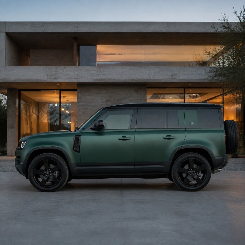 TPU Ultra-Matte Metallic Jet Green Vinyl Wrap view 4