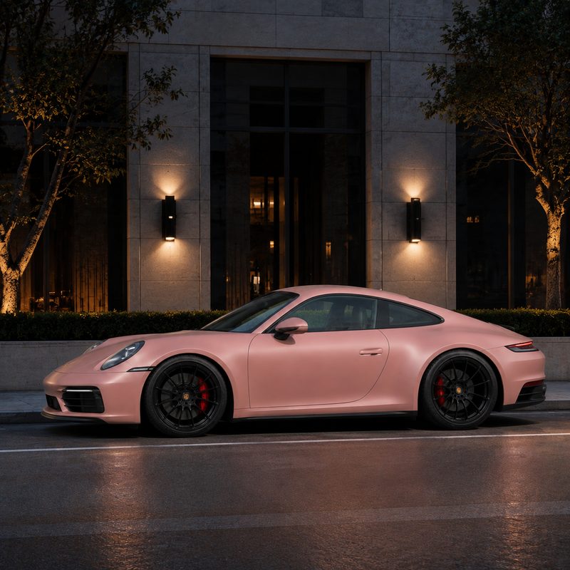 TPU Matte Liquid Metal Shell Pink Vinyl Wrap view 4