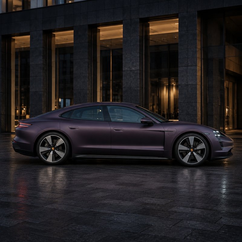 TPU Satin Black Pinot Purple Vinyl Wrap view 4