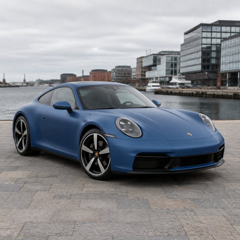 TPU Matte Blue Enchanting Gold Vinyl Wrap view 4