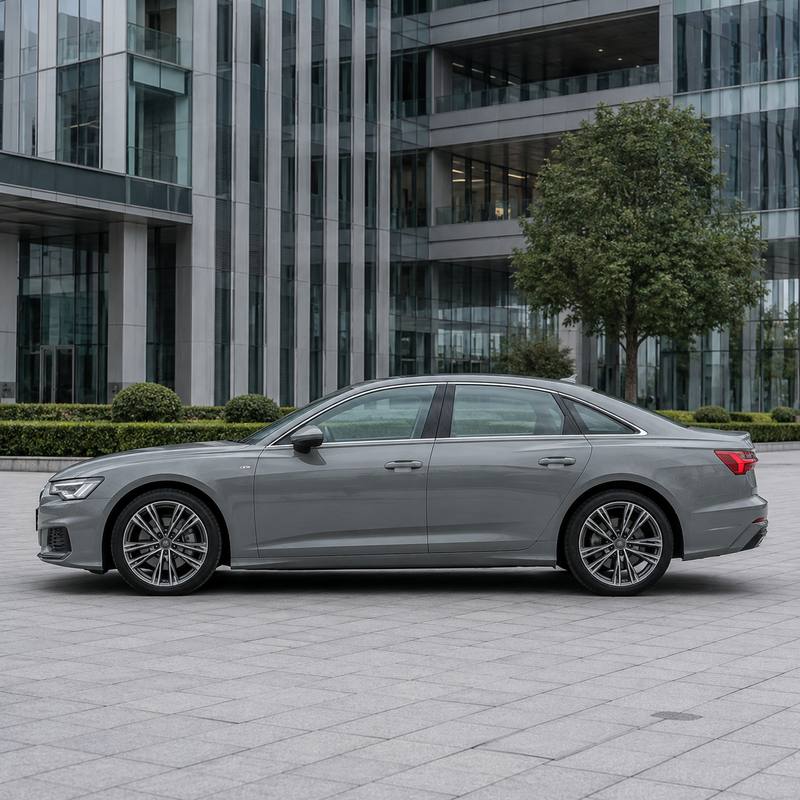 TPU Audi Nardo Grey Vinyl Wrap view 4