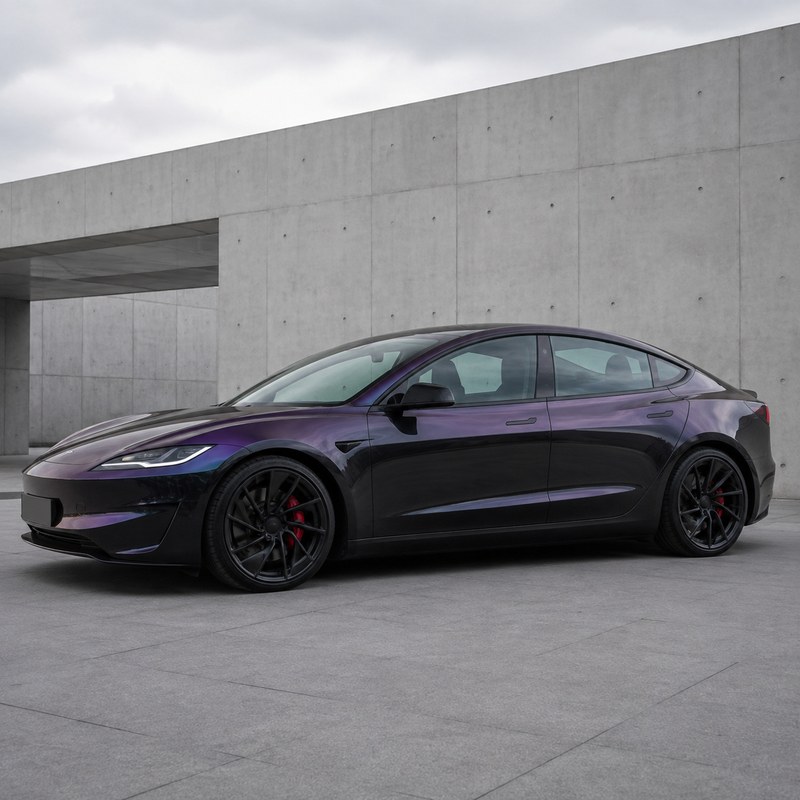 TPU Liquid Metallic Silver Vinyl Wrap view 4
