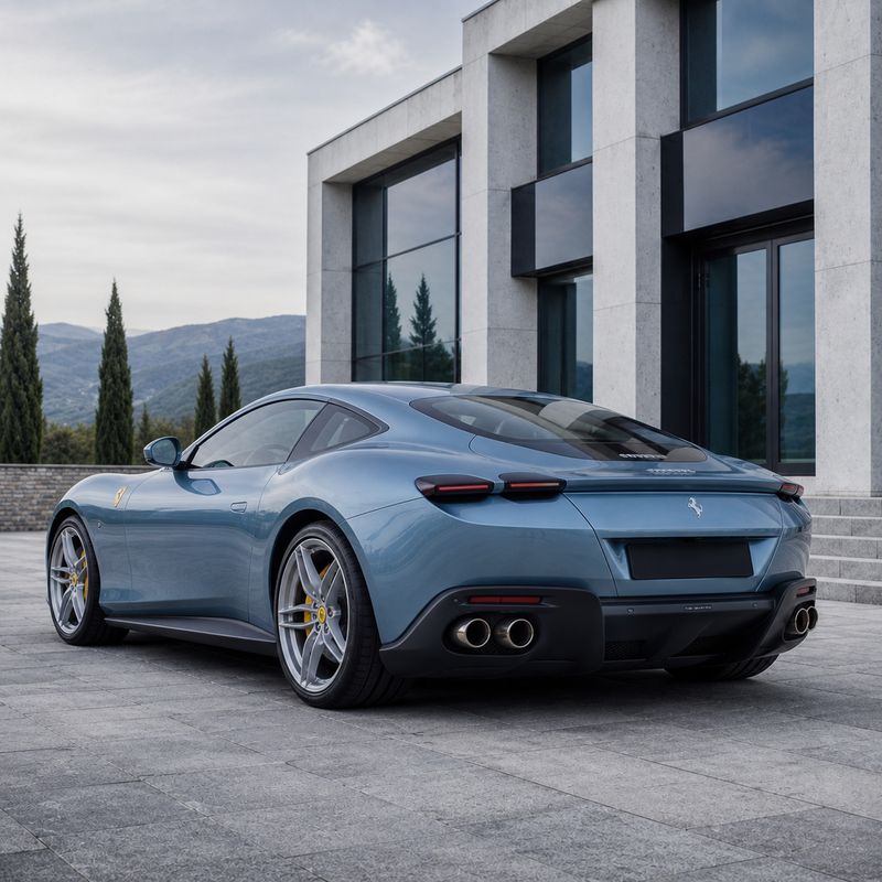 TPU Metal Mist Blue - Ferrari Vinyl Wrap view 5