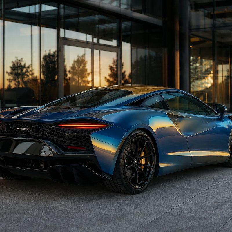 TPU Luminous Blue Gold Vinyl Wrap view 5
