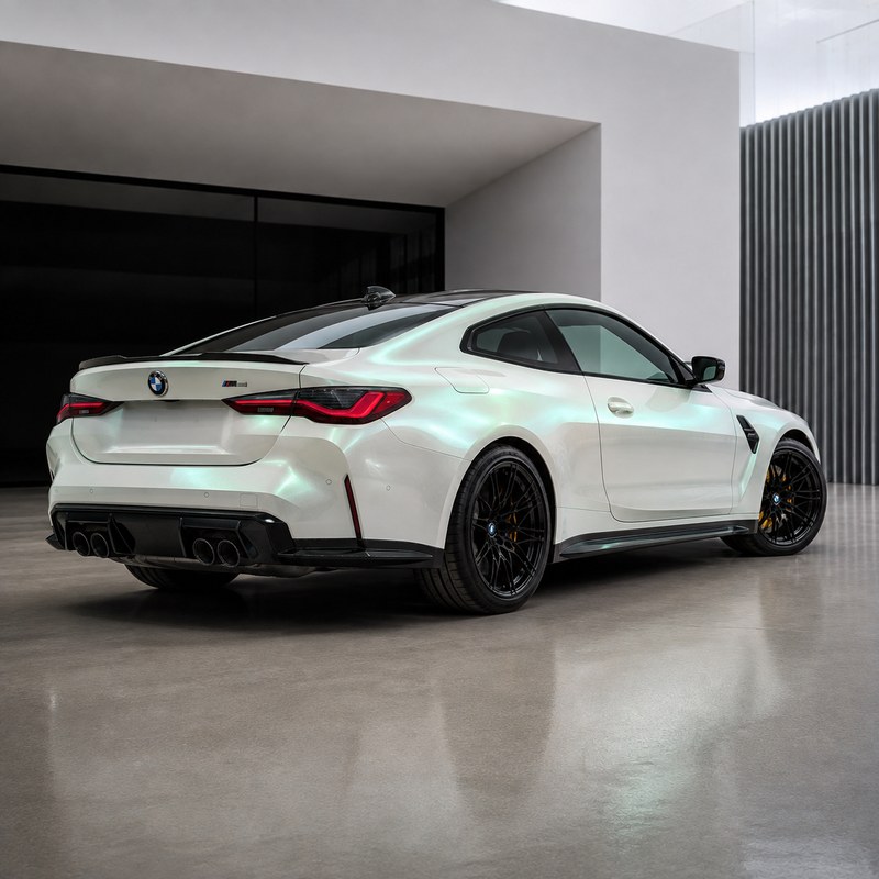 TPU Diamond White Shift Green Vinyl Wrap view 5