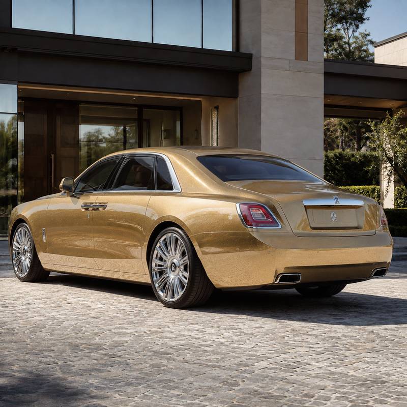 TPU Transparent Diamond Gold Vinyl Wrap view 5