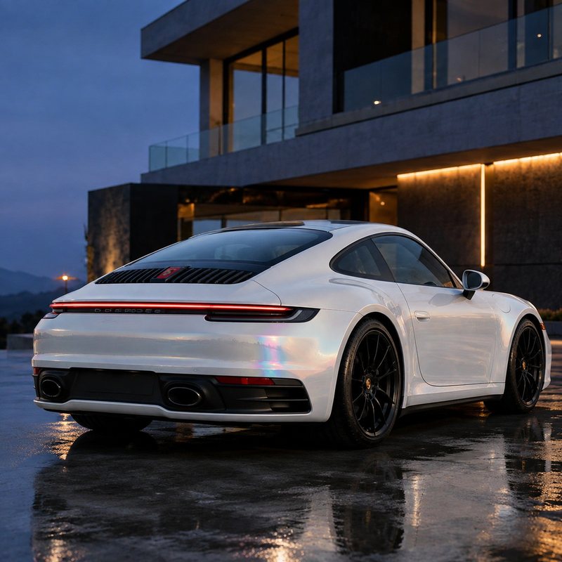 TPU Laser White Vinyl Wrap view 5