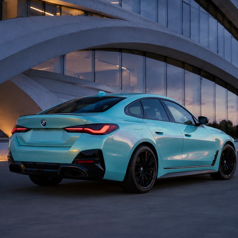 TPU Laser Tiffany Blue Vinyl Wrap view 5