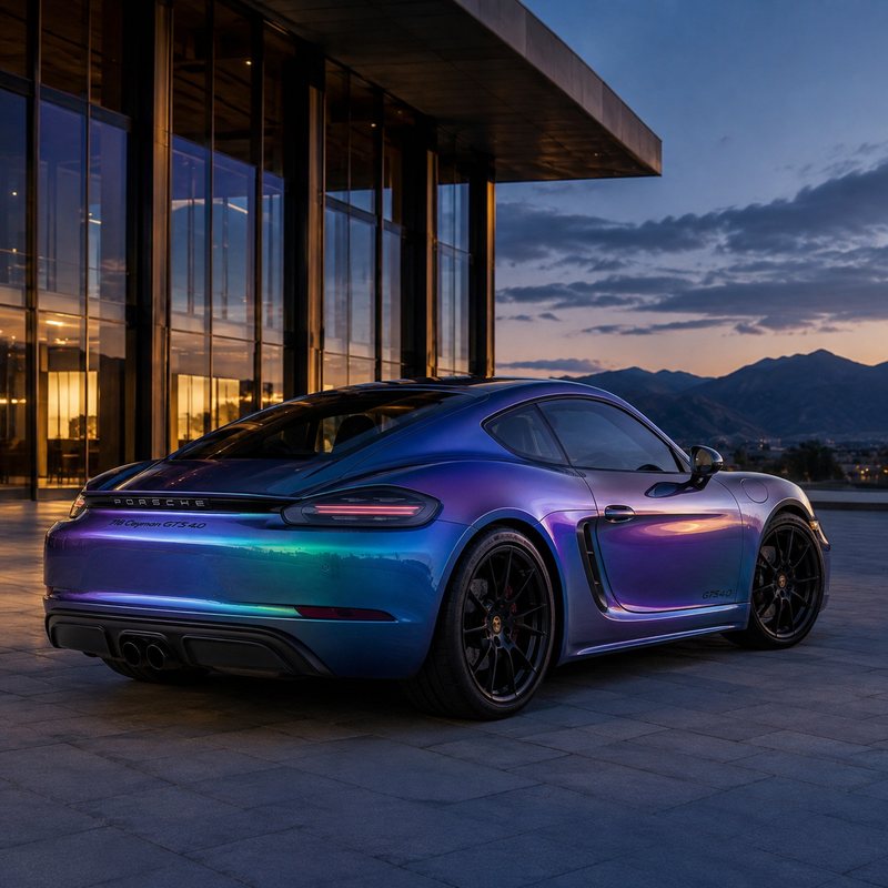 TPU Chameleon-Purple Blue Green Vinyl Wrap view 5