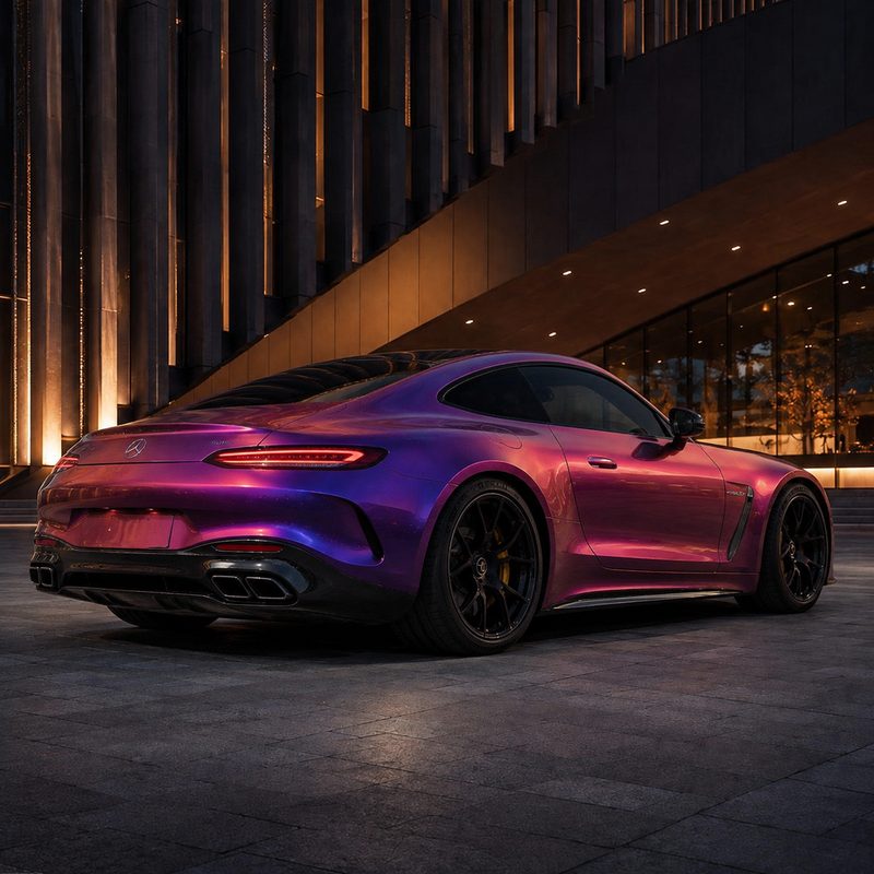 TPU Chameleon-Gold Red Purple Vinyl Wrap view 5