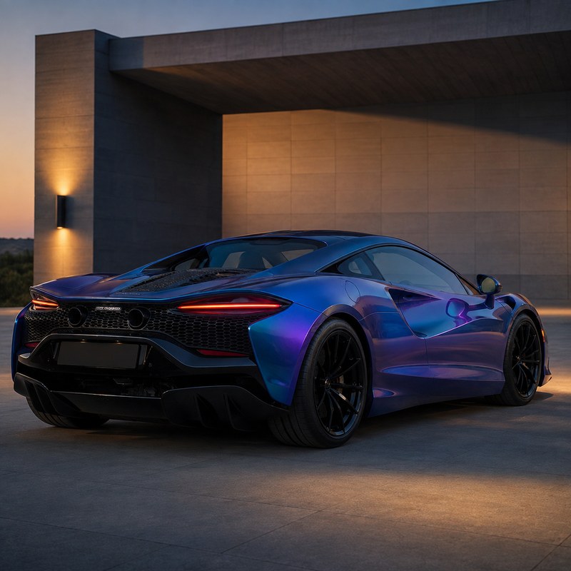 TPU Chameleon-Green Blue Purple Vinyl Wrap view 5