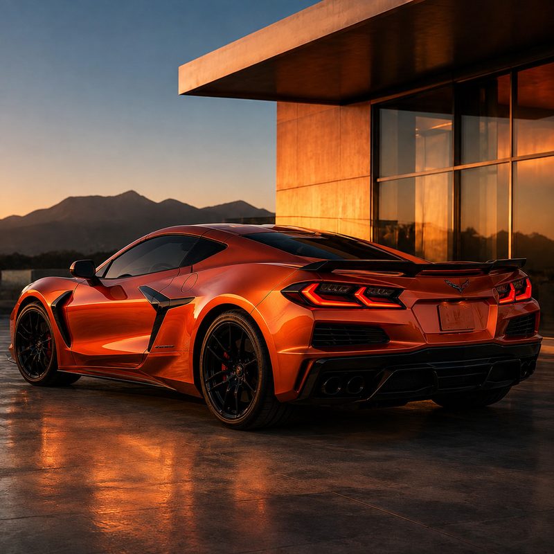 TPU Chameleon-Gold Orange Red Vinyl Wrap view 5