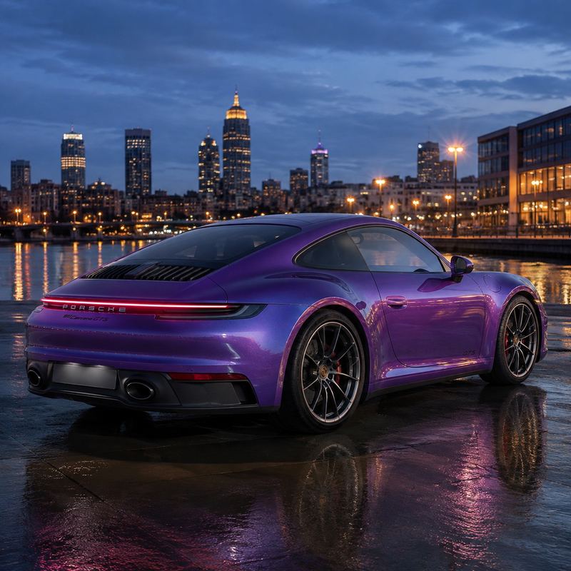 TPU Aurora Diamond Purple Vinyl Wrap view 5