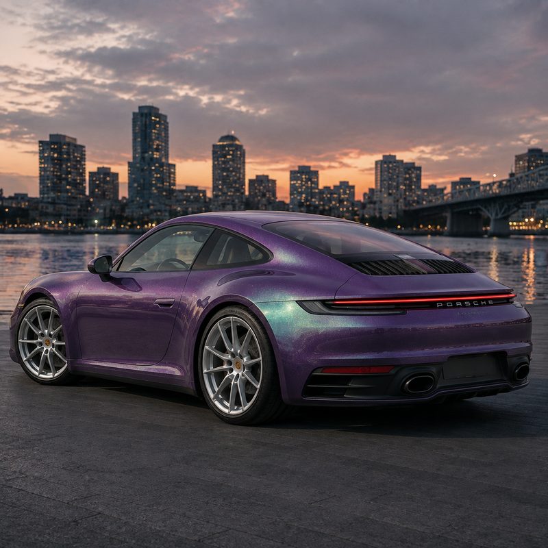 TPU Aurora Diamond - Green Purple Vinyl Wrap view 5
